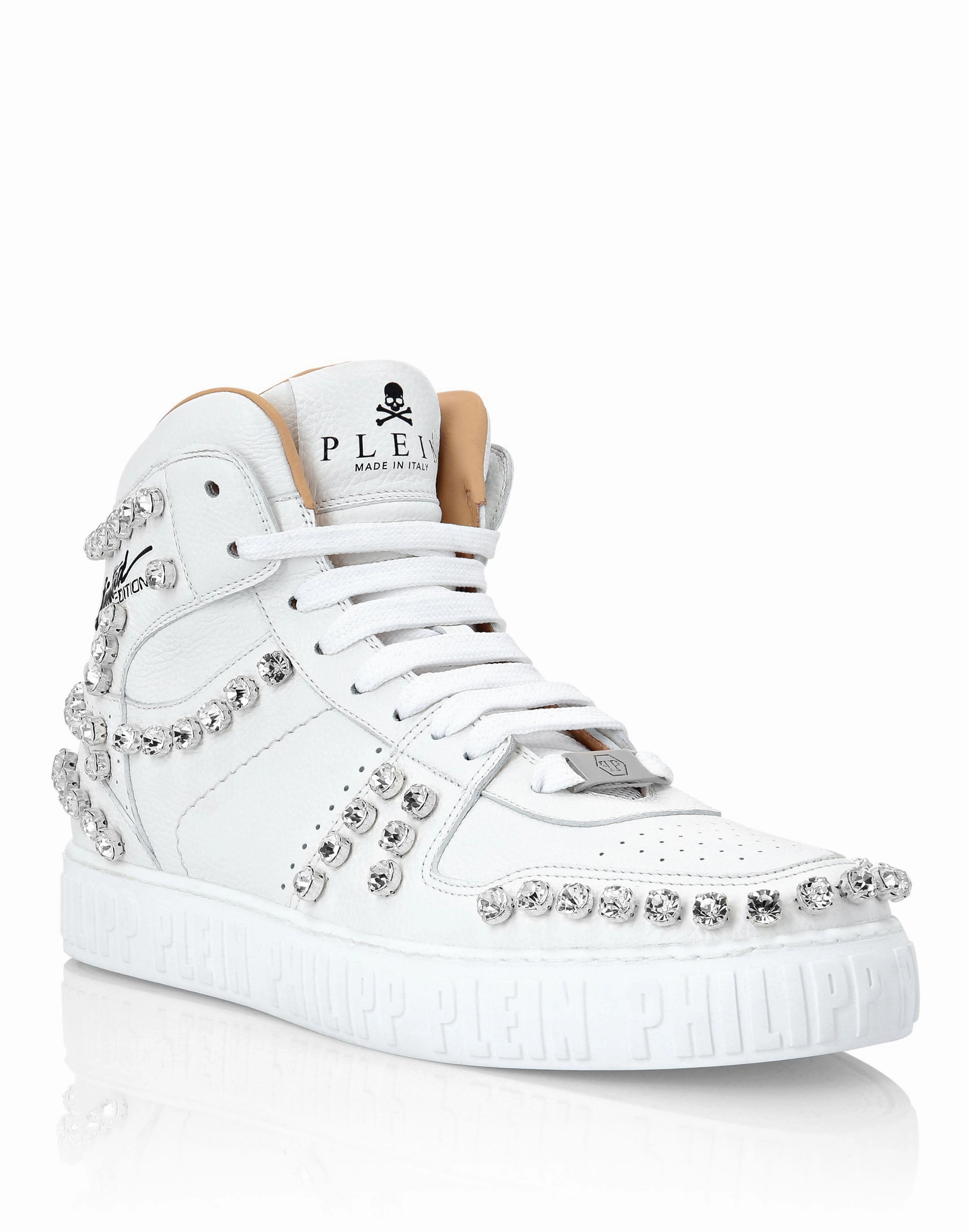 Leather Hi-Top Sneakers Crystal Sperry Top-Sider half - marathoning