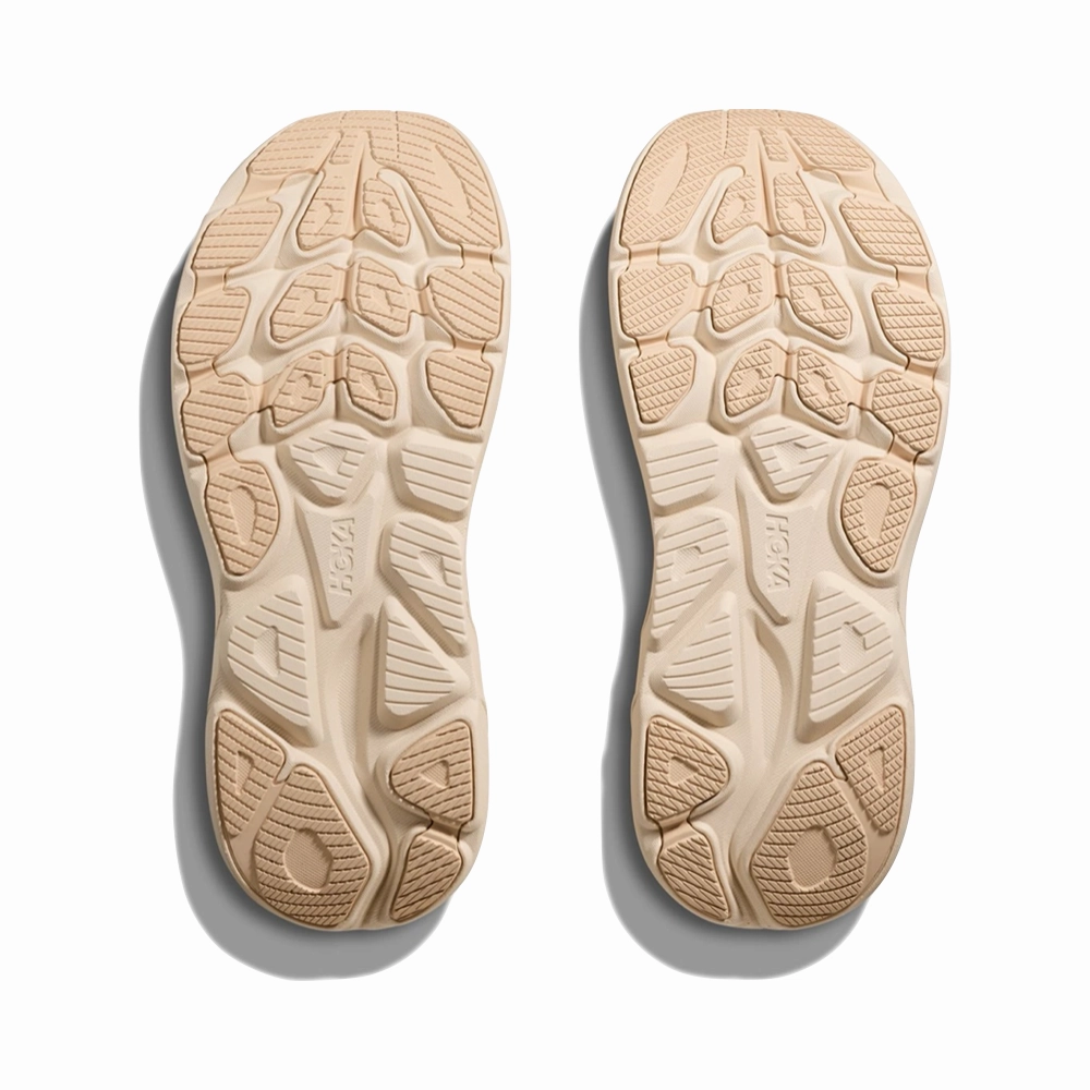 Hoka Women's Clifton 10 Sneaker in Vanilla/Birch Bright Accents Stylish Upper