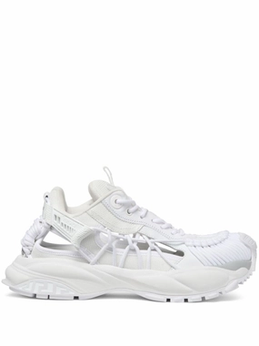Panelled White Sneakers With Cut-Out Detailing Snowy Terrain Anti blister