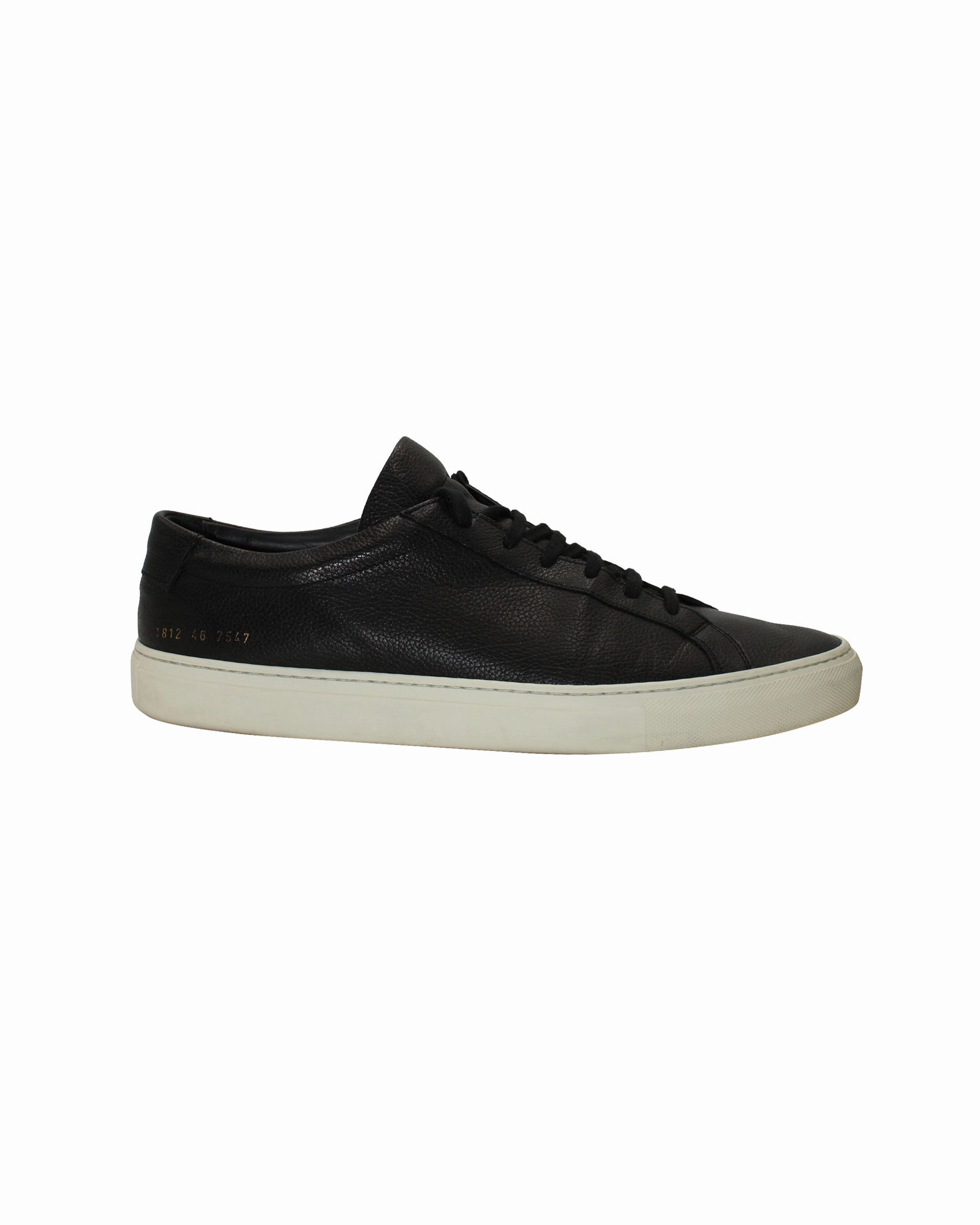 Common Projects Original Achilles Sneakers in Black Leather Impact Foam