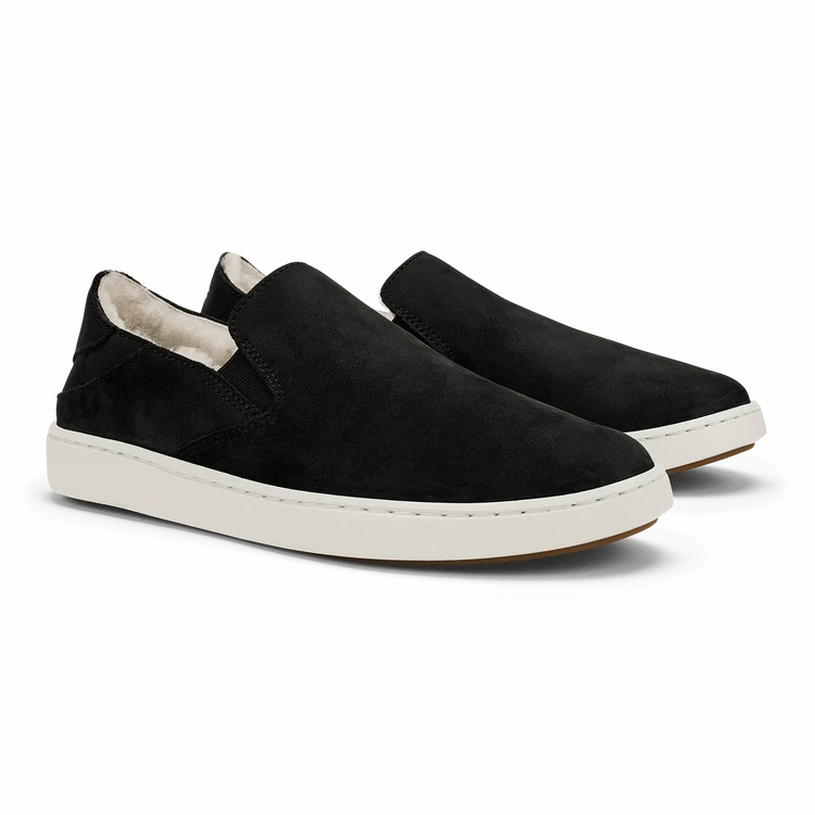 Yellow Sun Active Style OluKai Women's Pehuea Cozy Sneaker in Lava Rock / Lava Rock