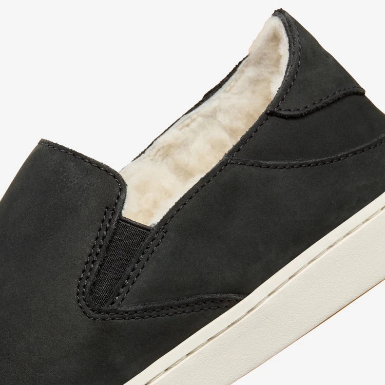 OluKai Women's Pehuea Cozy Sneaker in Lava Rock / Lava Rock Foot alignment Smart Steps