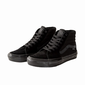 oval track running option night running shoes Vans - Skate Sk8-Hi (Black/Black)