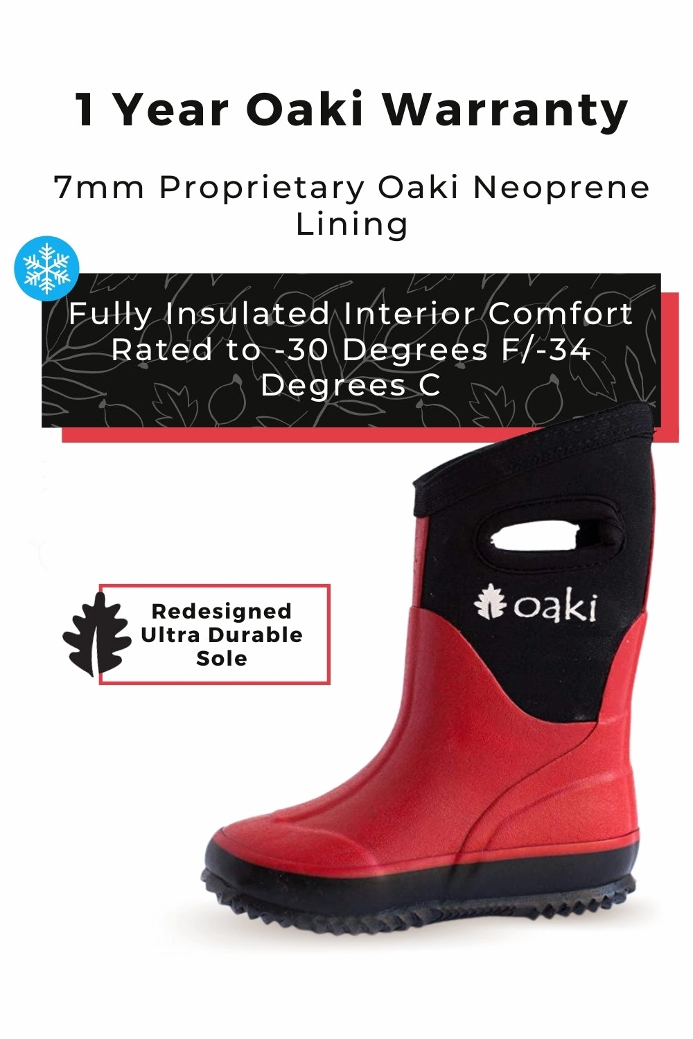 Red Neoprene Rain/Snow Boots easy to remove