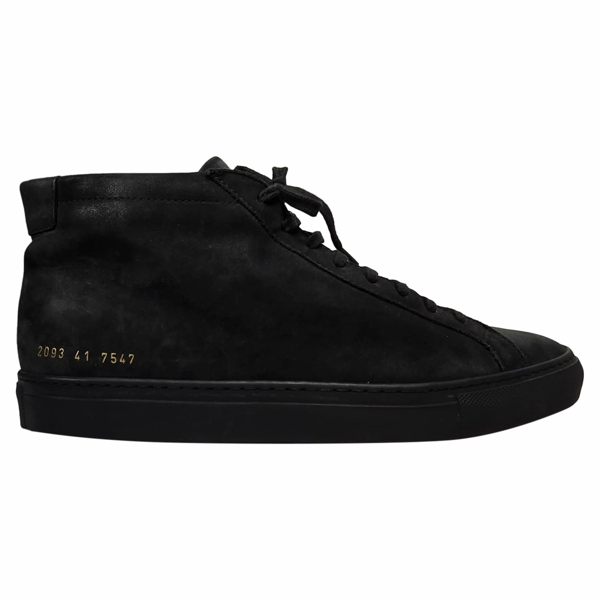 promote healthy running Common Projects Achilles High-Top Sneakers in Black Leather