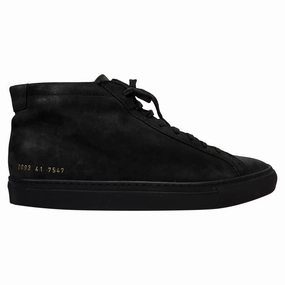 promote healthy running Common Projects Achilles High-Top Sneakers in Black Leather