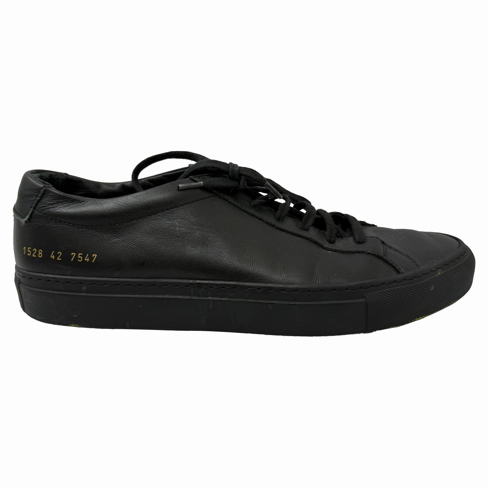 padded insoles Anti-microbial treatment Common Projects Achilles Low-Top Sneakers in Black Calf Leather