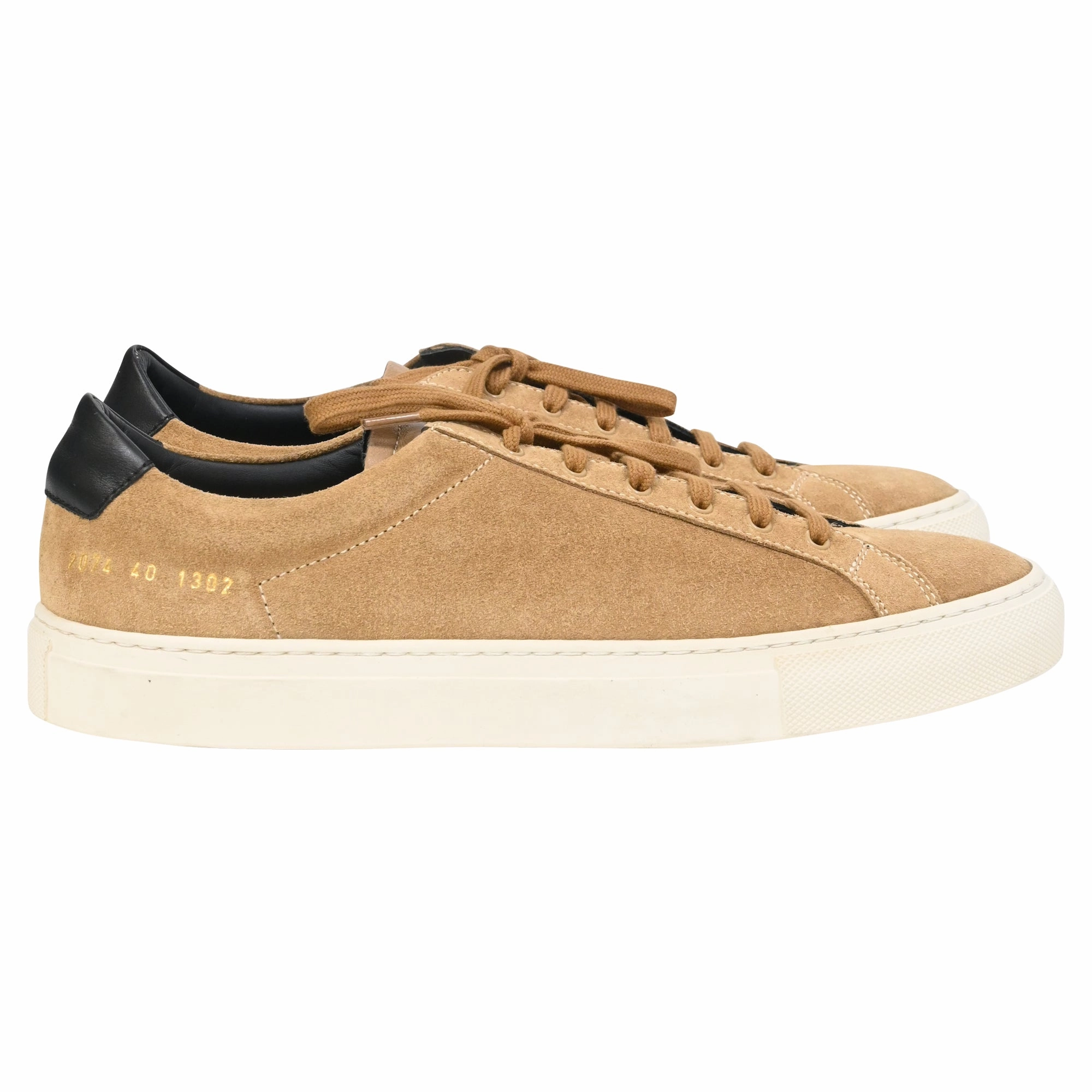 Comfortable Foot Stretch Common Projects Achilles Retro Sneakers in Brown Suede