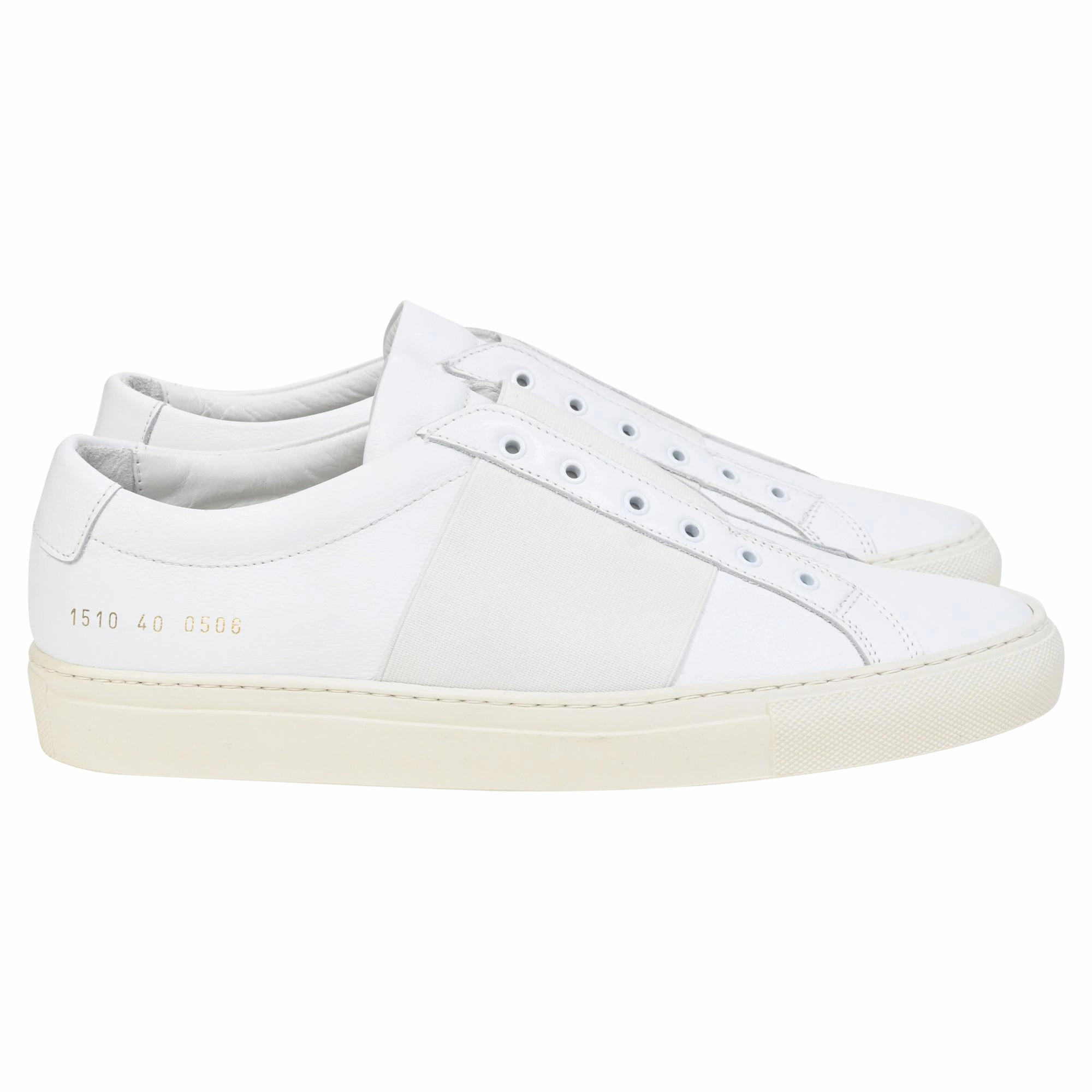 Common Projects Elastic Slip-On Sneakers in White Leather 10K running technique improvement