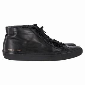 rollerblading shoes Common Projects Original Achilles High Sneakers in Black Leather