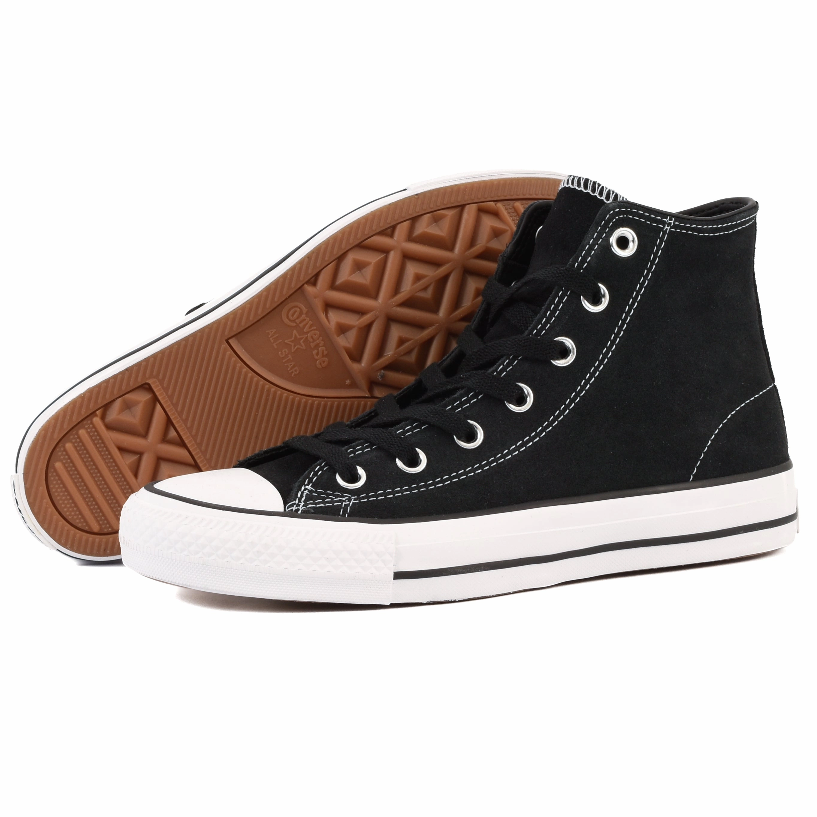 CONS - Chuck Taylor All Star Pro Hi (Black/Black/White) shock - absorbing inserts