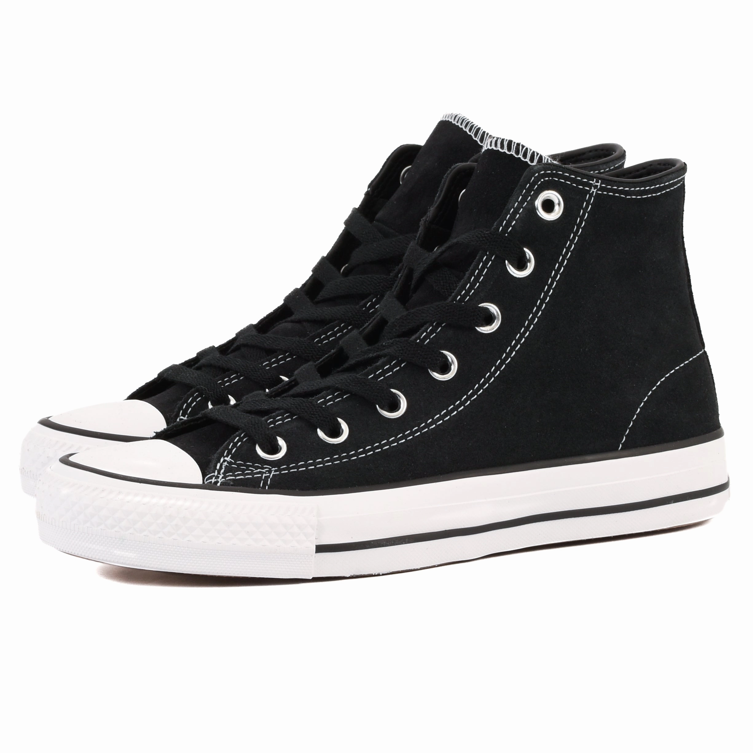CONS - Chuck Taylor All Star Pro Hi (Black/Black/White) running in a rope bridge area shoes