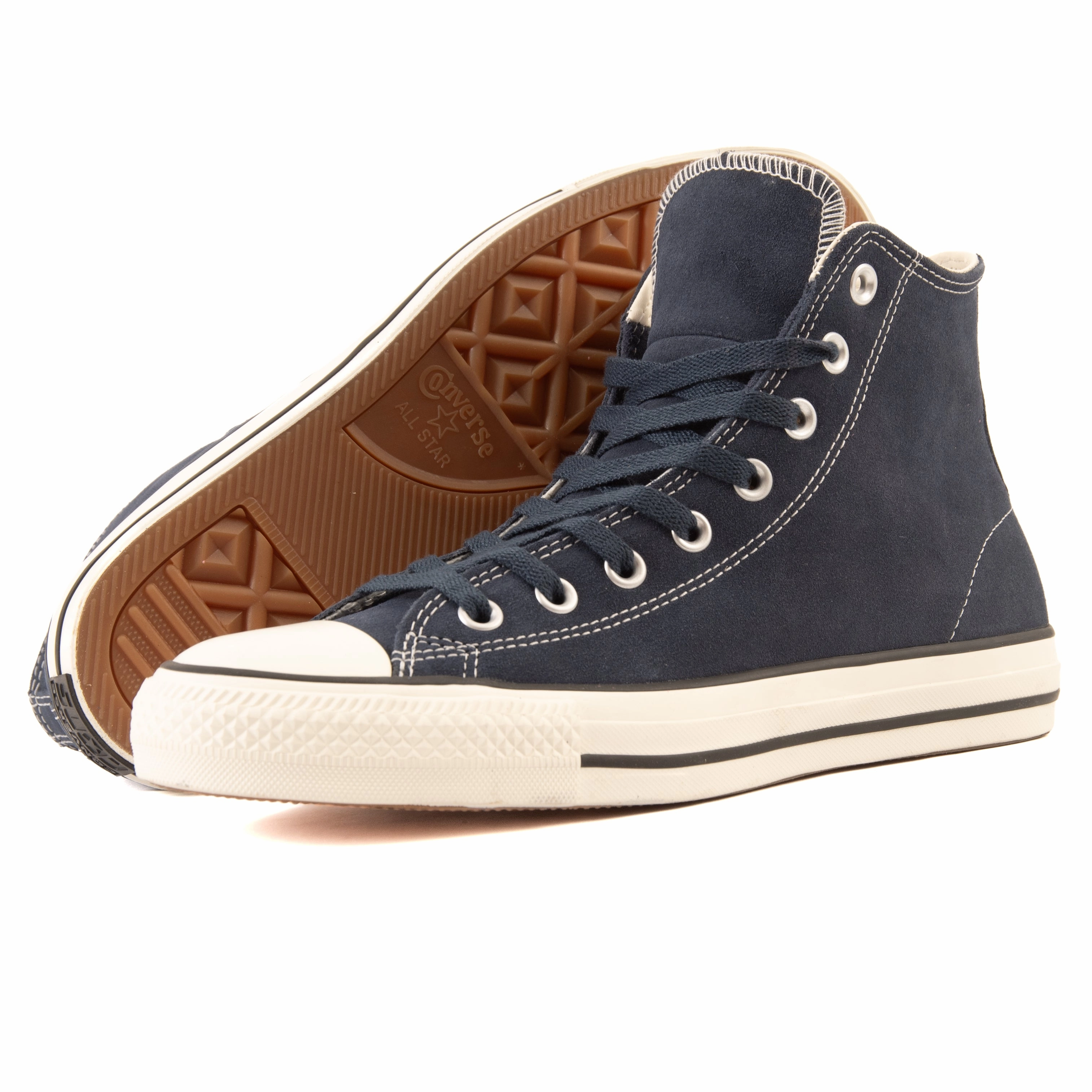 CONS - Chuck Taylor All Star Pro Hi (Navy/Egret/Black) stretchy - upper - feature shoes