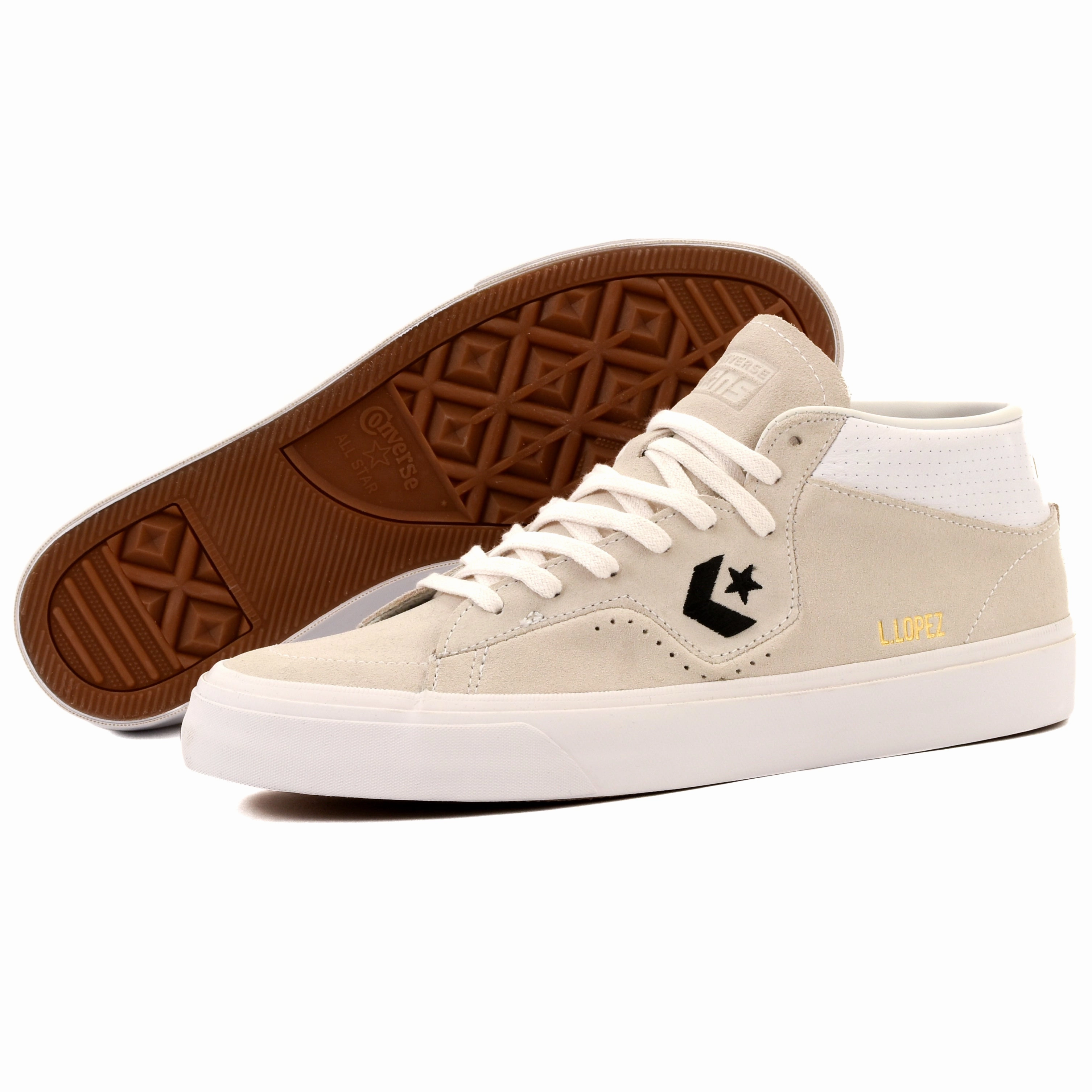 advanced amateur - grade shoes CONS - Louie Lopez Pro Mid (White/Black/White)*SALE