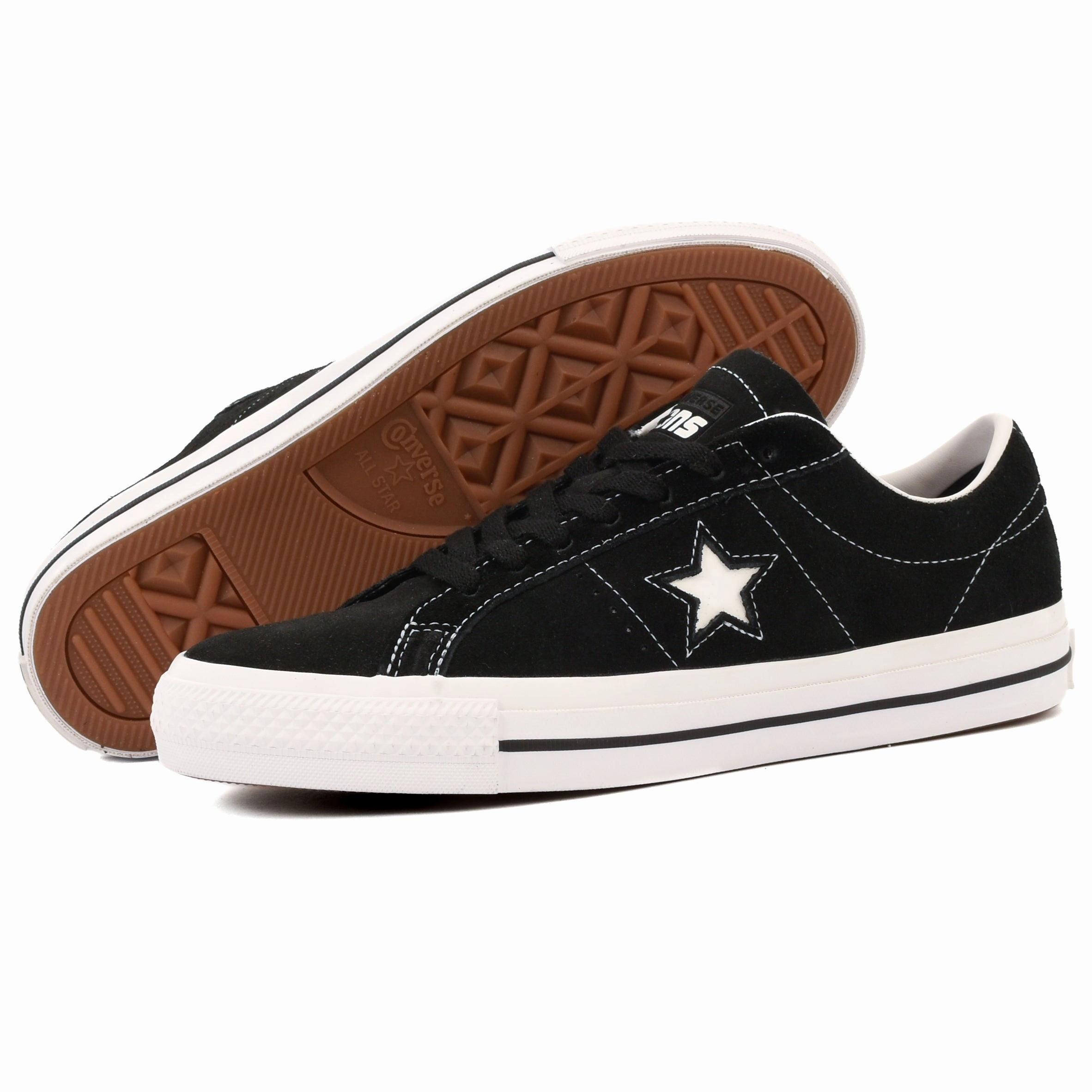 Comfortable fit nylon - upper shoes Cons - One Star Pro OX (Black/White)
