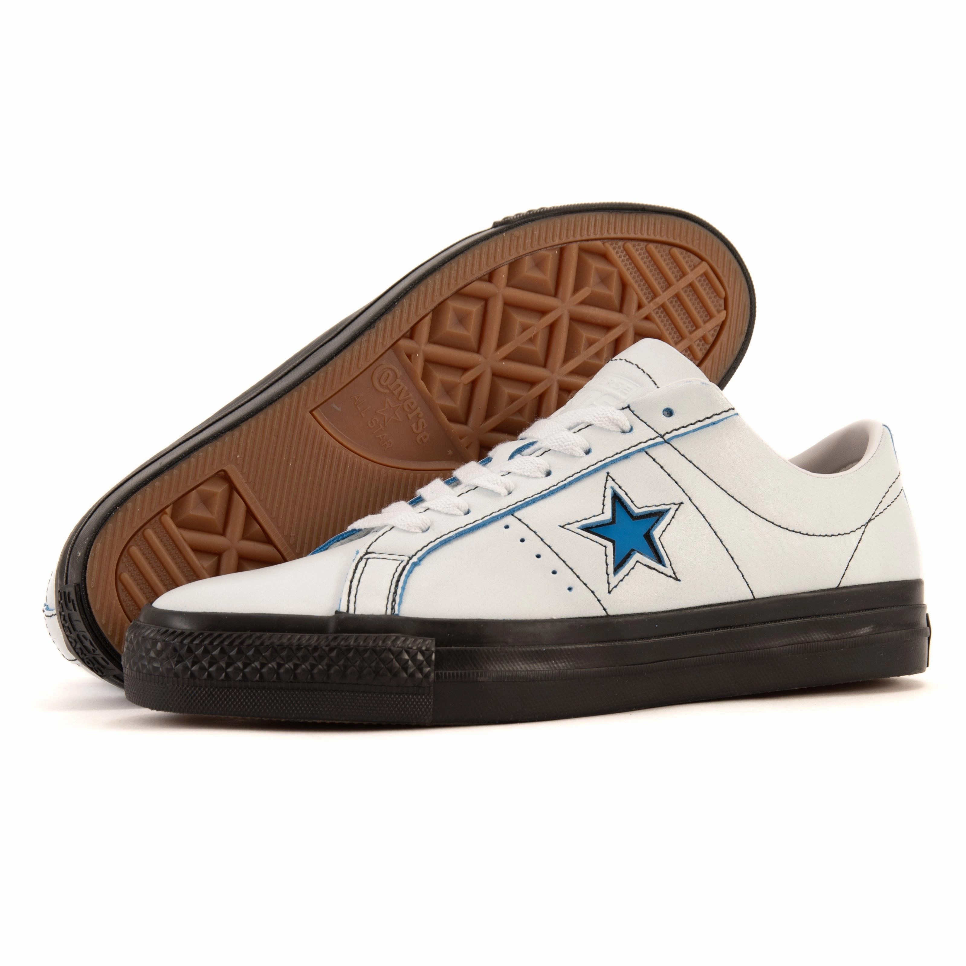 Cons - One Star Pro OX (White/Black/Kinetic Blue) *SALE Casual Use clearance