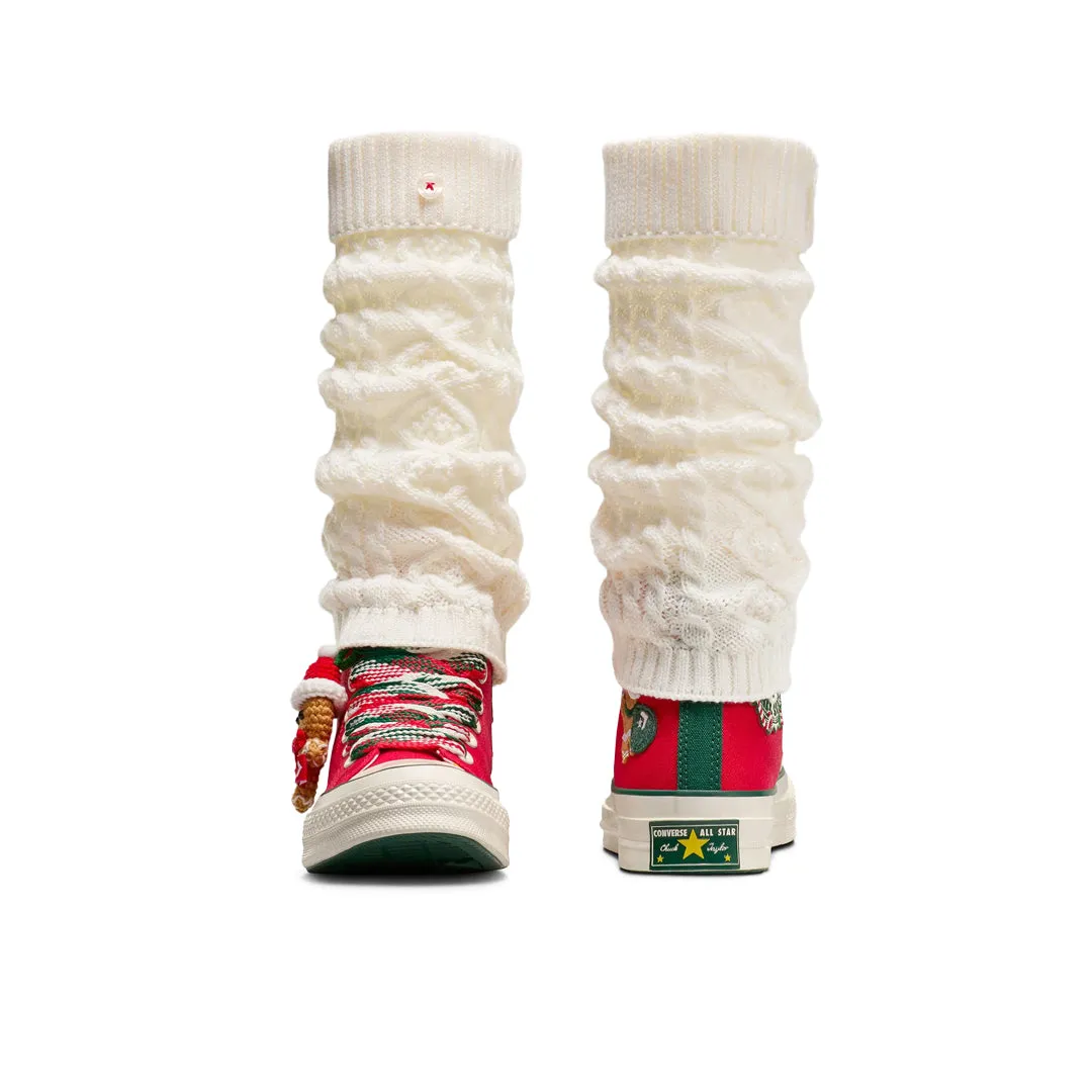 Converse -  Unisex Chuck 70 X-Mas Gingerbread & Knit Sock High Top Shoes (A12454C) Wind Safe Smooth Motion