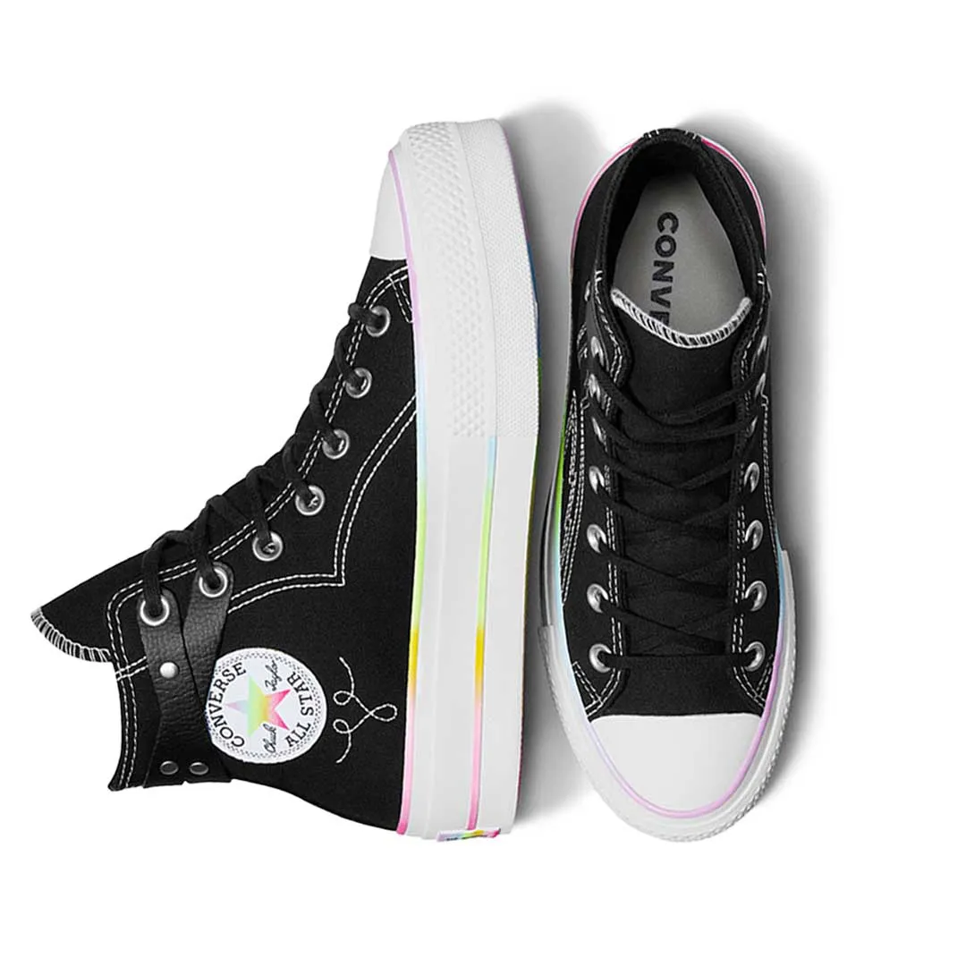 Freedom Move Smooth Lines Converse - Unisex Chuck Taylor All Star Lift Platform Pride High Top Shoes (A10218C)