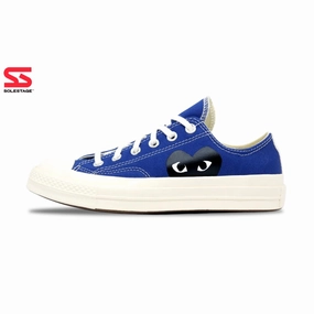 running with a lugged outsole Converse Chuck 70 CDG OX Blue Quartz/Egret-Black  171848C Men's