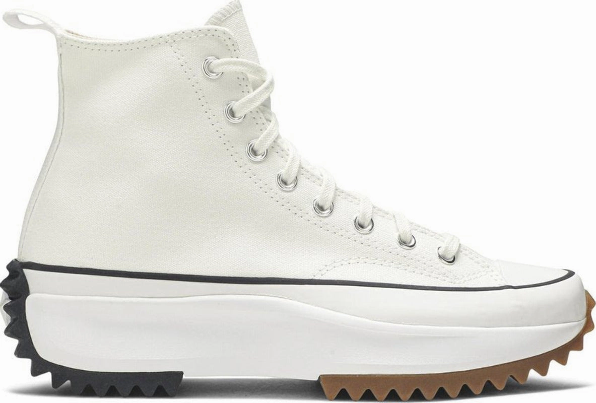 extra - wide running shoes Converse Run Star Hike Hi White Black Gum