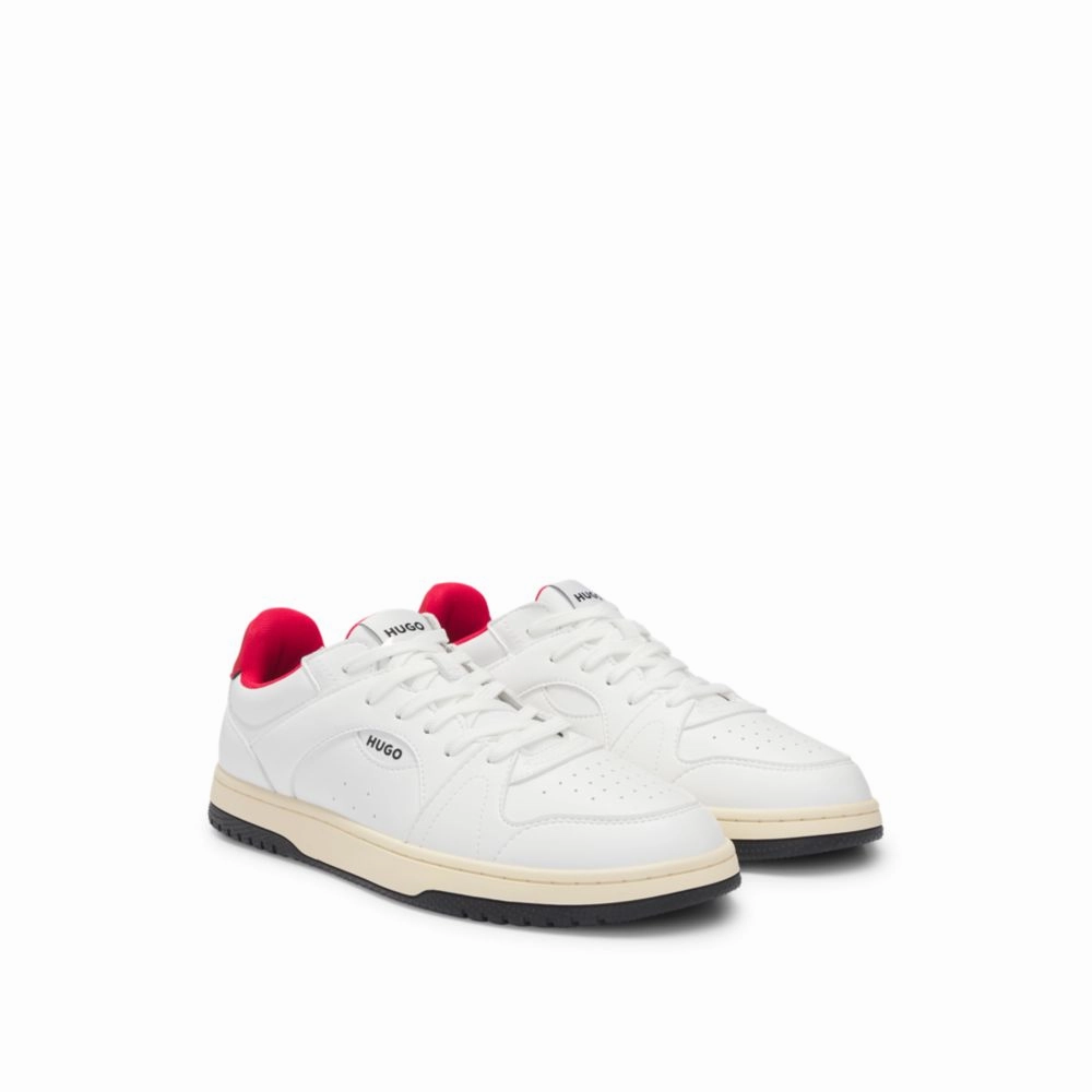 daily - use shoes Faux-leather lace-up trainers with logo details