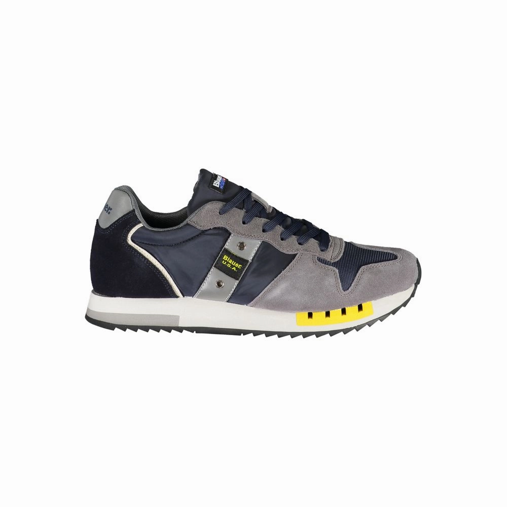 anniversary - themed running gear Visible in Dark Blauer Elevate Your Step:  Contrast Lace-Up Men's Sneakers