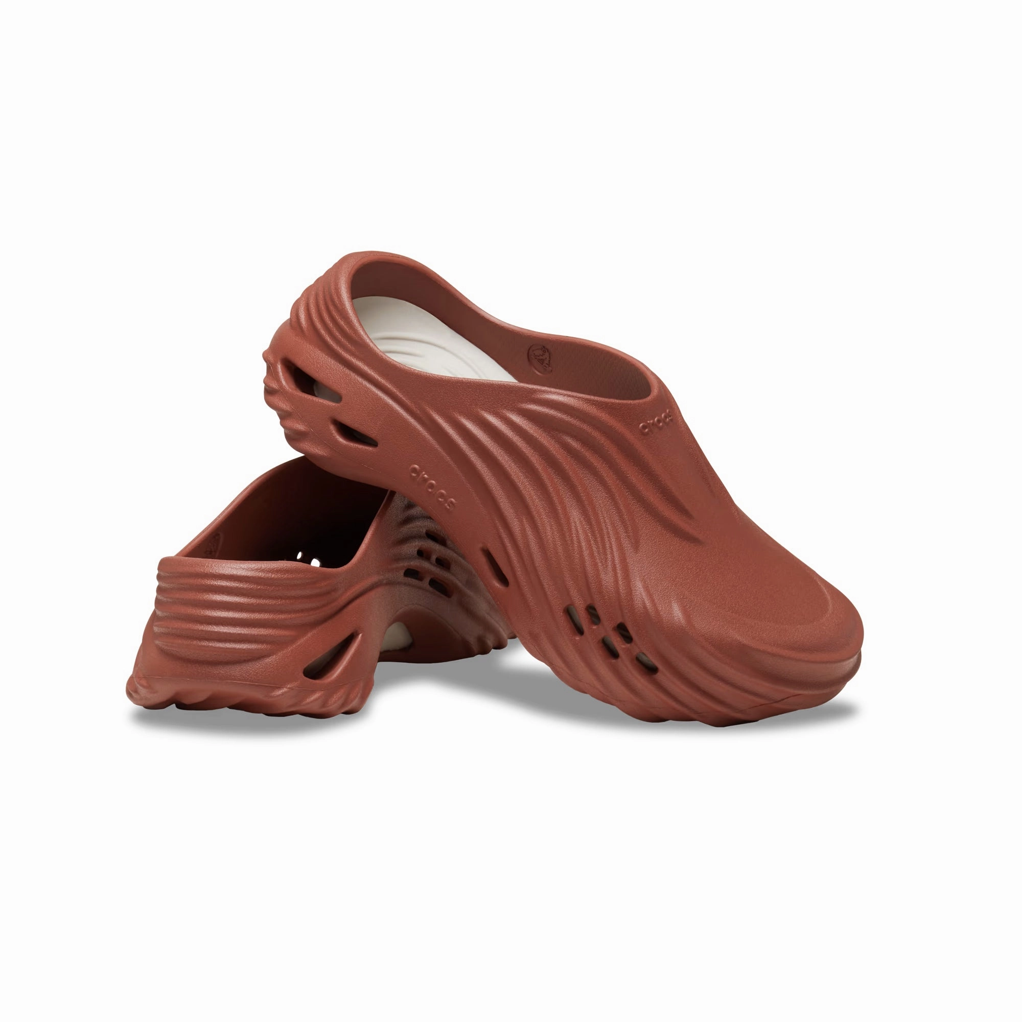 Criss Cross Straps Crocs Mens Echo Wave "Rust" Sandal Clogs