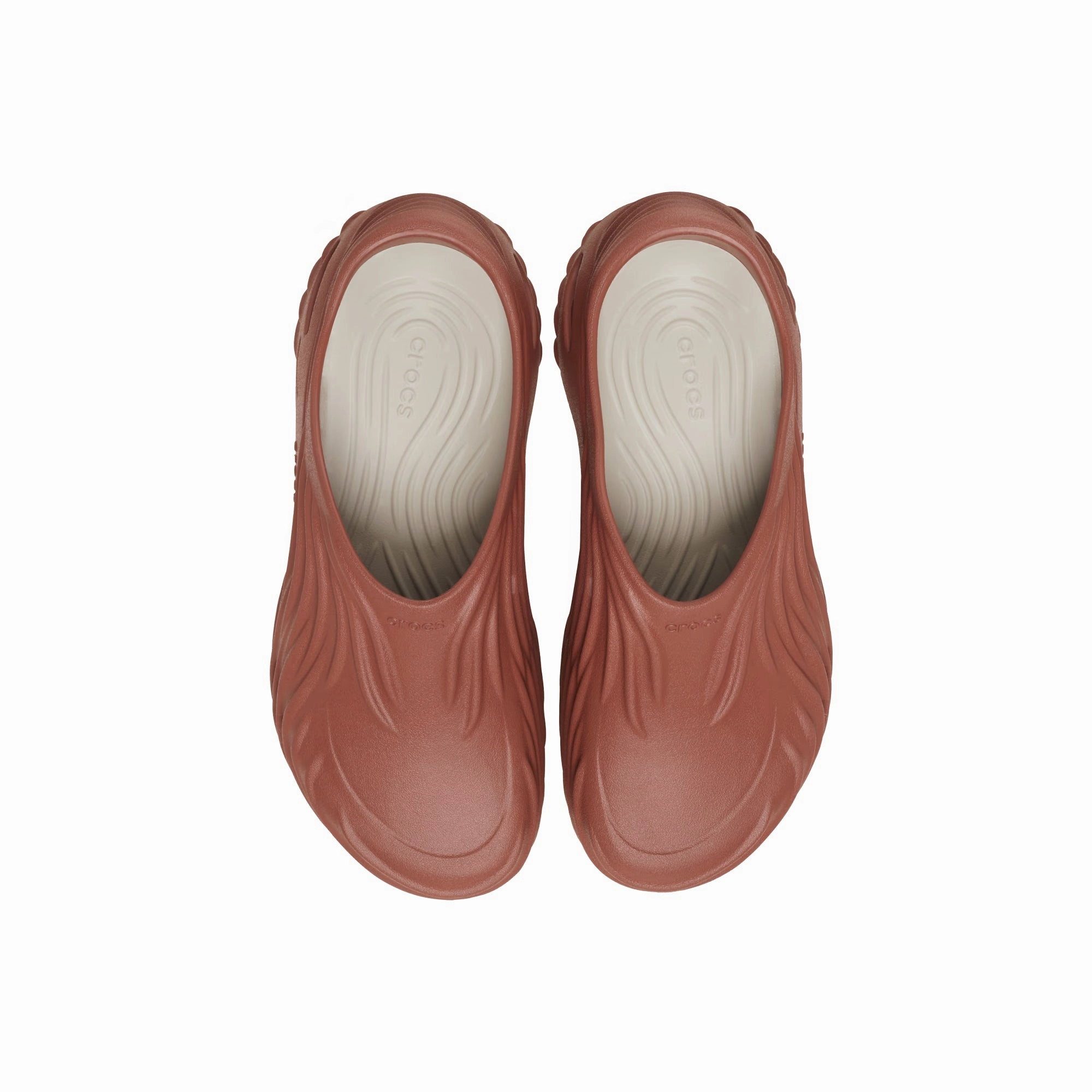 Street Walk Crocs Mens Echo Wave "Rust" Sandal Clogs