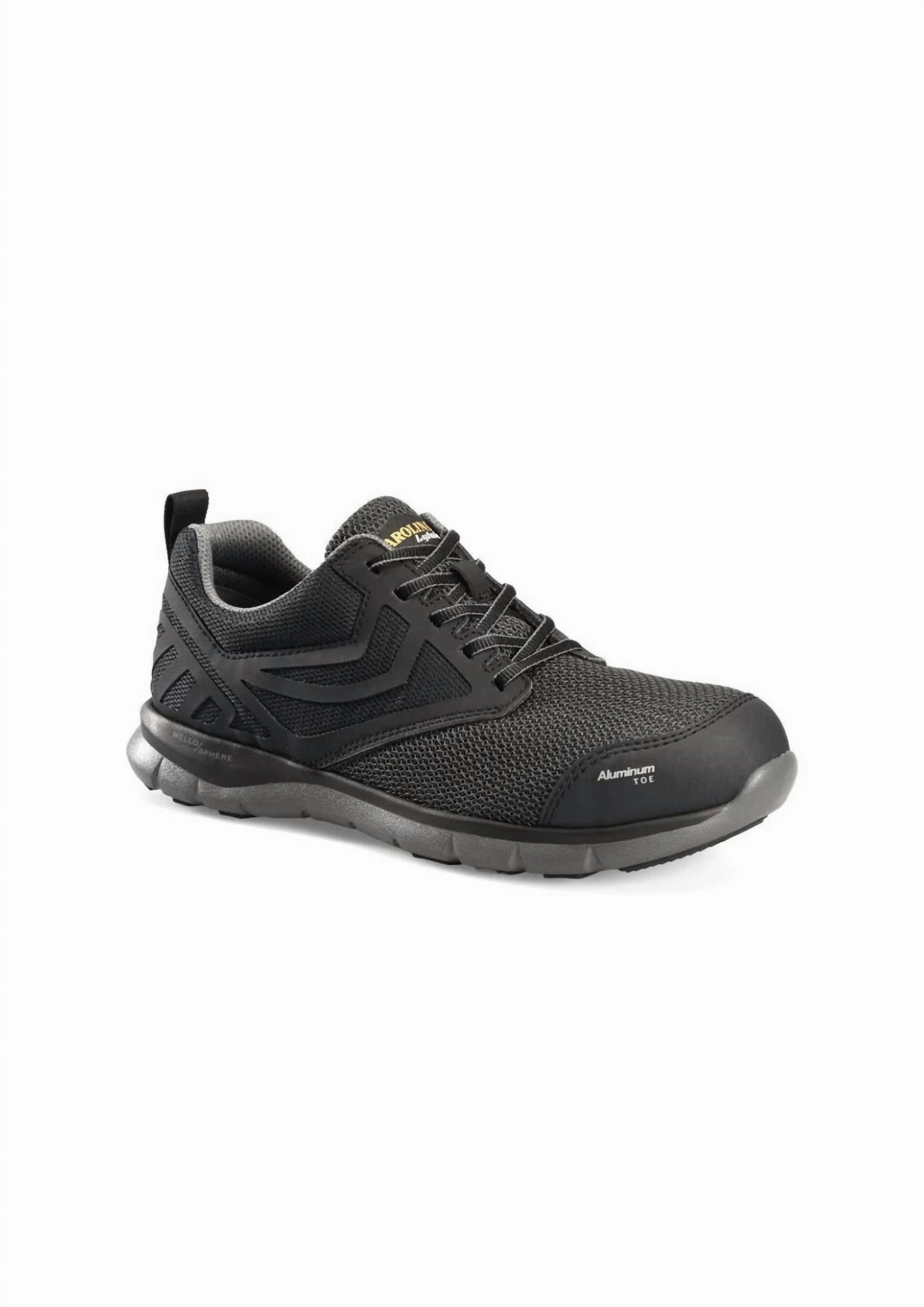 Men's Lightweight Aluminum Toe Work Shoes In Black casual running shoe usage