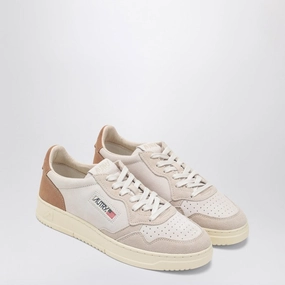 MoldedMidfoot Cushioned Running Autry Men's Medalist Trainer In Sand/Cigar Leather And Suede