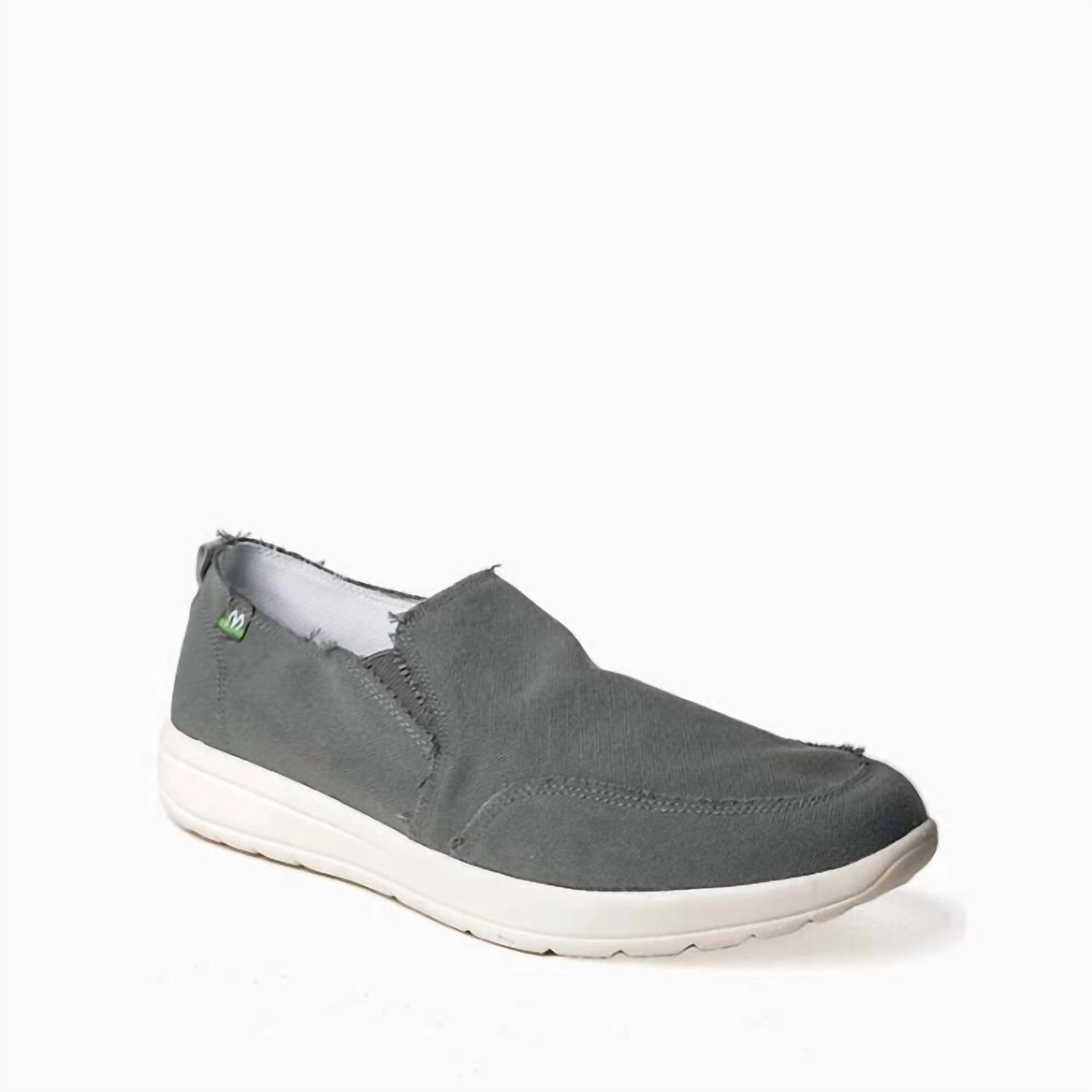 Men's Expanse Canvas Slip-On Sneakers In Grey Running Mechanics Comfortable Base