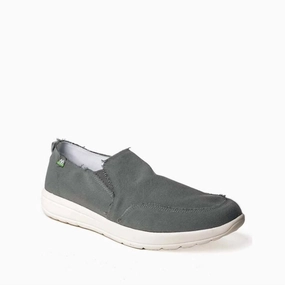 Men's Expanse Canvas Slip-On Sneakers In Grey Running Mechanics Comfortable Base