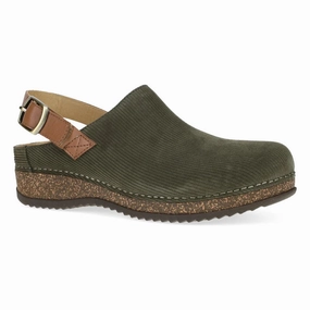 Grip Ready Rain Jog Dansko Women's Merrin Sling Back Clog in Olive