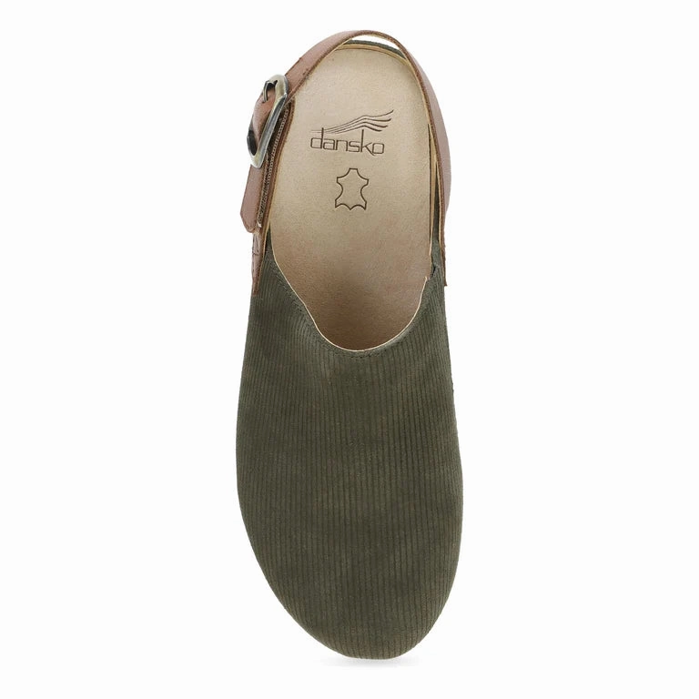 Dansko Women's Merrin Sling Back Clog in Olive Trend Fit Comfortable Fitment