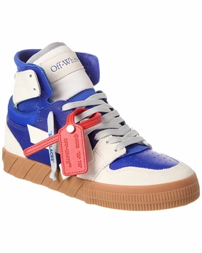 Off-White Floating Arrow Leather & Suede High-Top Sneaker rigid - sole Step - up comfort
