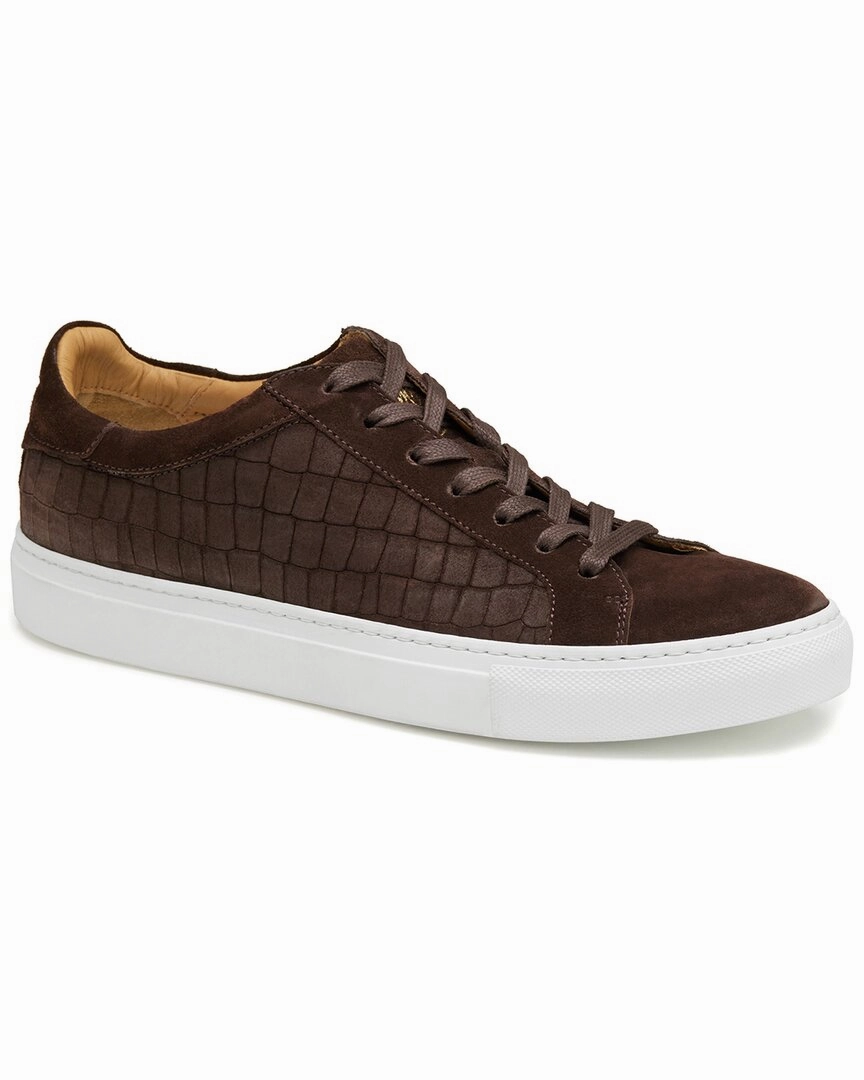 Elastic Material Johnston & Murphy Jake Lace To Toe Leather Sneaker
