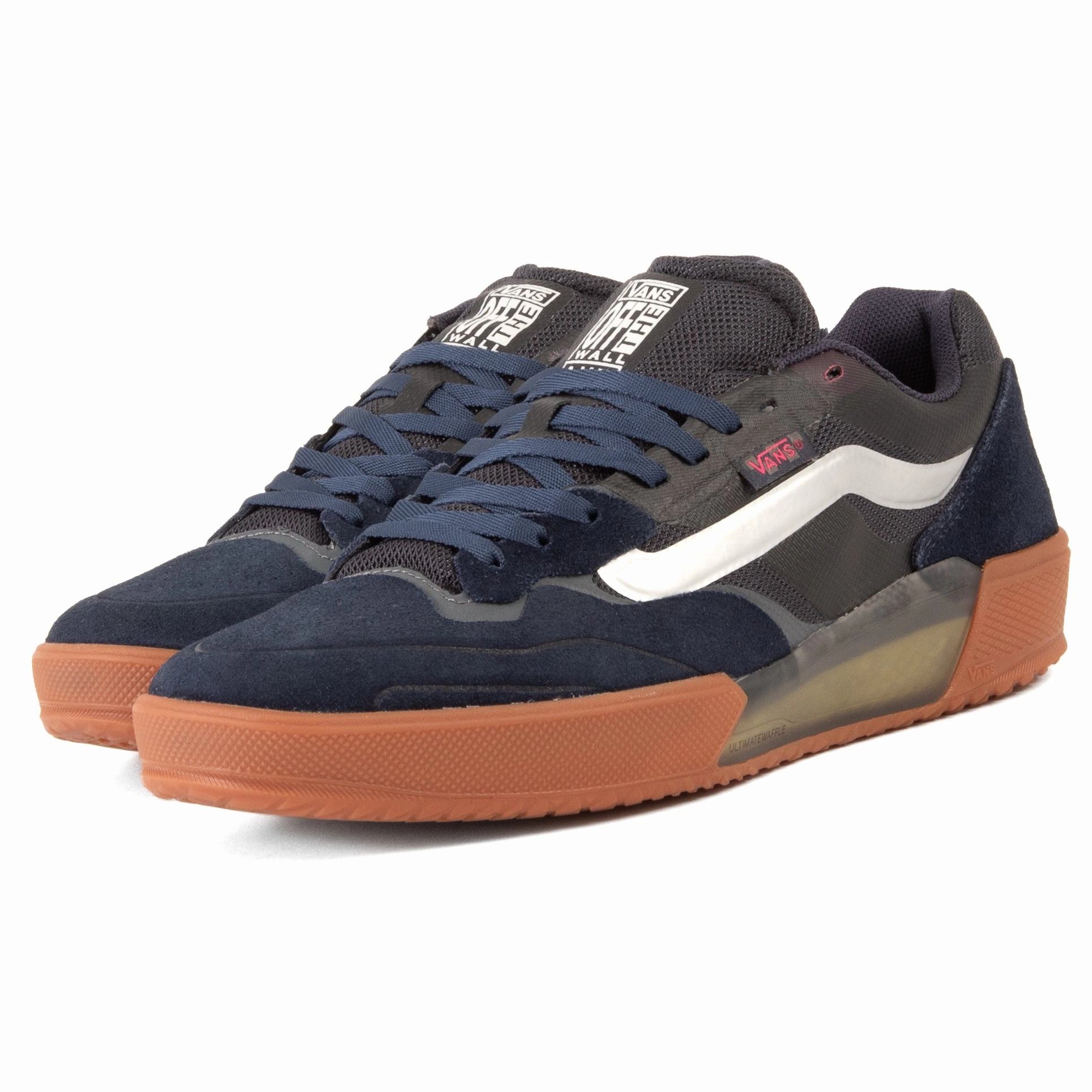 striped running option running on beach shoes Vans - Ave 2.0 (Navy/Gum)