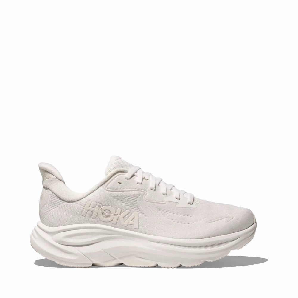 Hoka Women's Clifton 10 Sneaker in White/White Long Haul