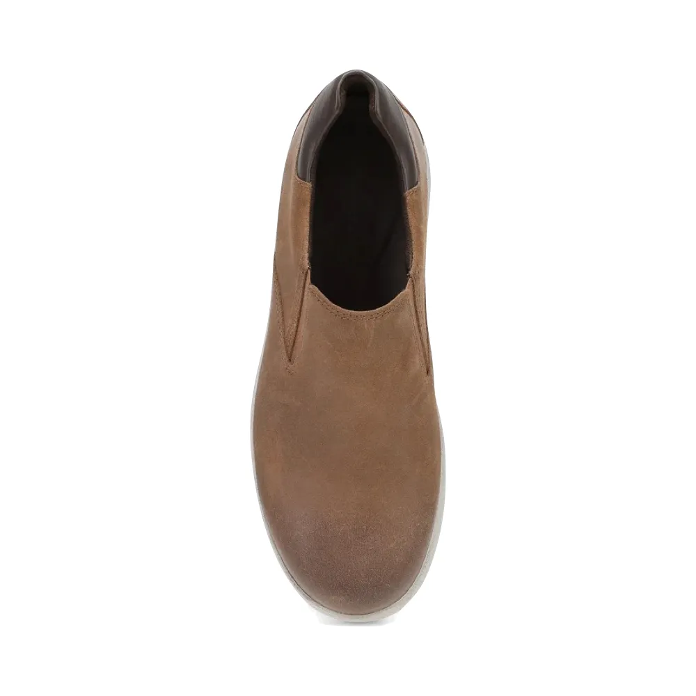 Dansko Men's Trent Suede Slip On Shoe in Brown Harbor Run