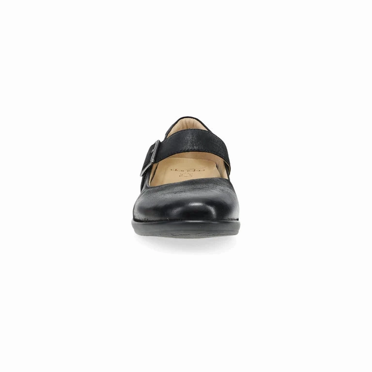 Dansko Women's Collette Mary Jane in Black Burnished Nubuck High Shine