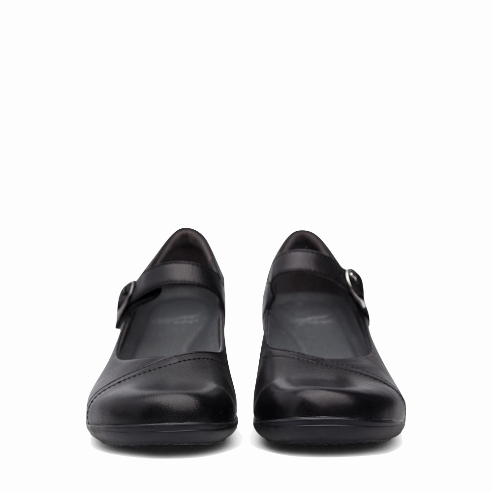 Shock Step Comfort Padding Dansko Women's Fawna Leather Mary Jane in Black