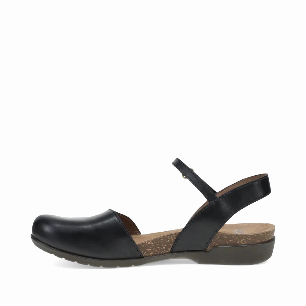 Dansko Women's Rowan Closed Toe Sandal in Black Weather Easy
