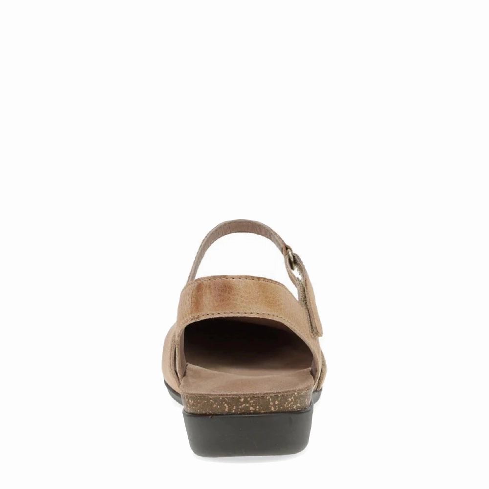 Walk Strong Dansko Women's Rowan Closed Toe Sandal in Honey Tan