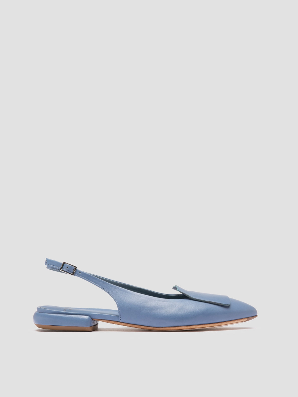 SUE 007 - Blue Leather Slingback Show Fit