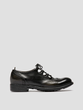 Simple Aesthetic Detail Shade CALIXTE 084 - Dark Green Leather Oxford Shoes