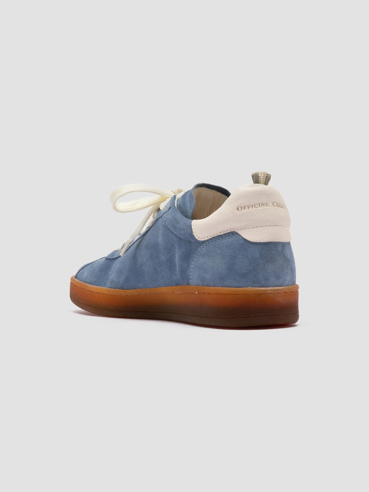 HookAndLoopClosure DESTINY 101 - Blue Leather and Suede Low Top Sneakers