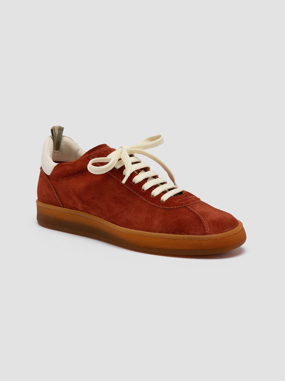Fast Running DESTINY 101 - Red Leather and Suede Low Top Sneakers