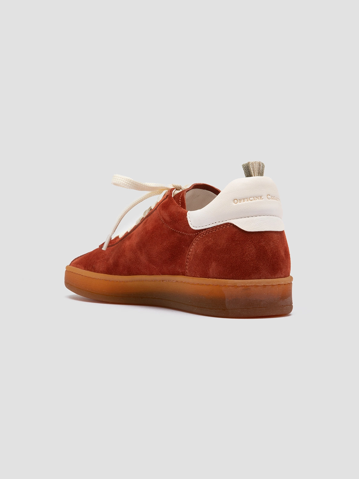Comfort Fitment DESTINY 101 - Red Leather and Suede Low Top Sneakers