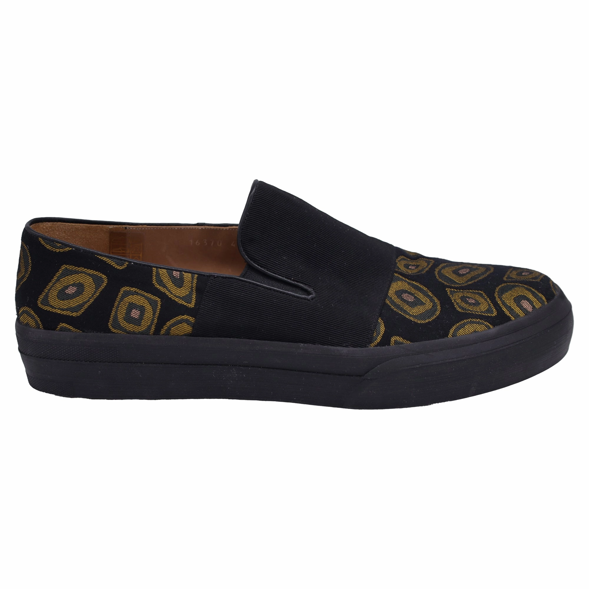 lightweight - design shoes triple - jump shoes Dries Van Noten Faille and Jacquard Slip-On Sneakers in Black Canvas