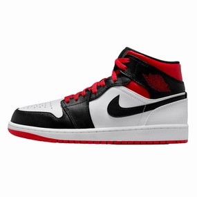 amateur - grade shoes fringe - decorated running option Nike Air Jordan 1 Mid White / Gym Red - Black  DQ8426-106 Men's